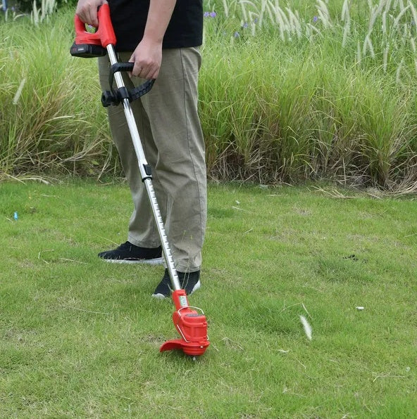 Electric Cordless Grass Trimmer Rechargeable Lawn Mower Weed Cutter With Alloy Saw Blade 2 Alloy EX-STOCK Canada 
