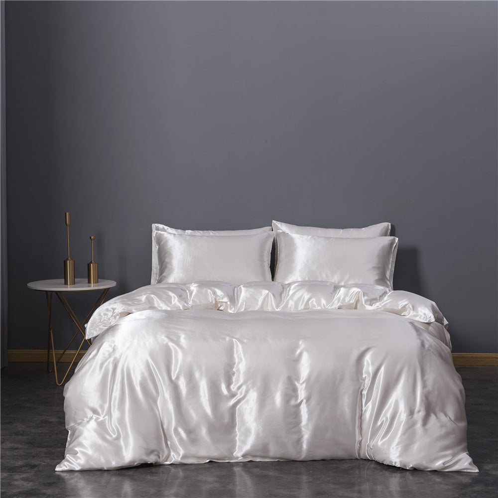 Simulation Silk Three-piece Duvet Cover Bedding EX-STOCK Canada 