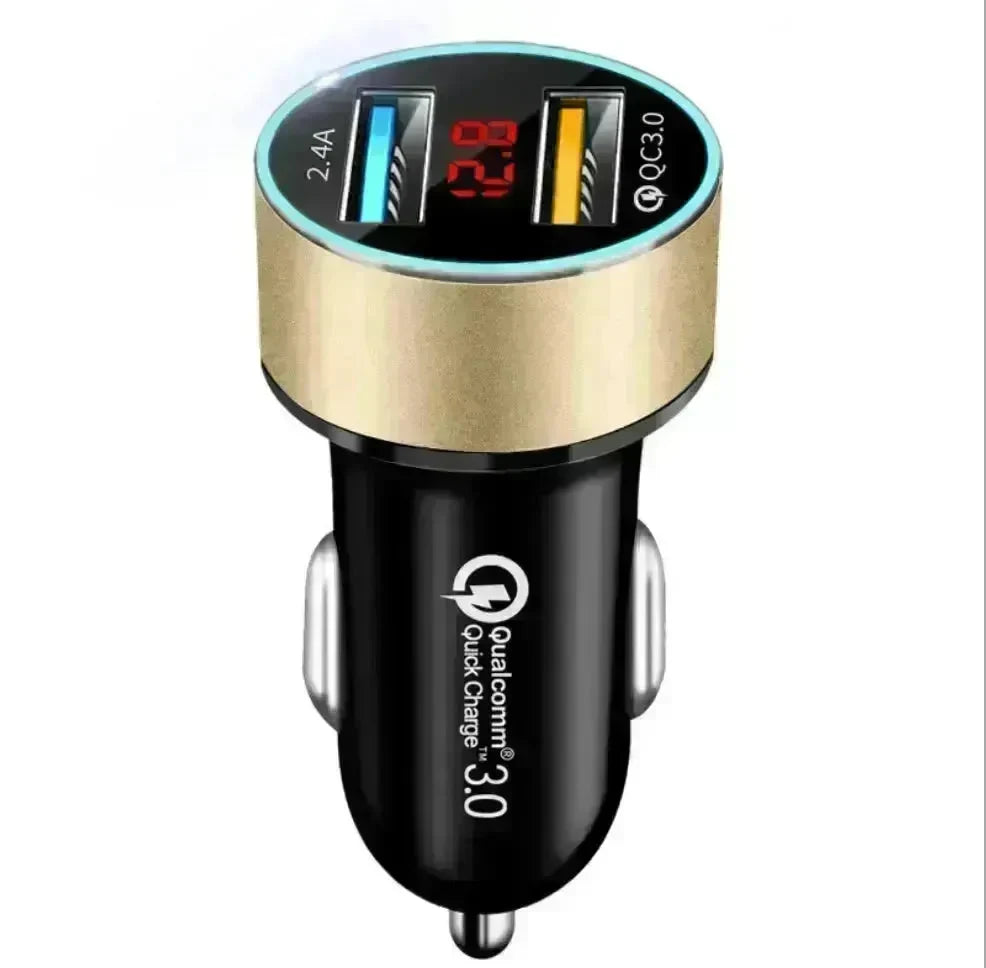 Automobile Smart Digital LED display car charger - EX-STOCK CANADA