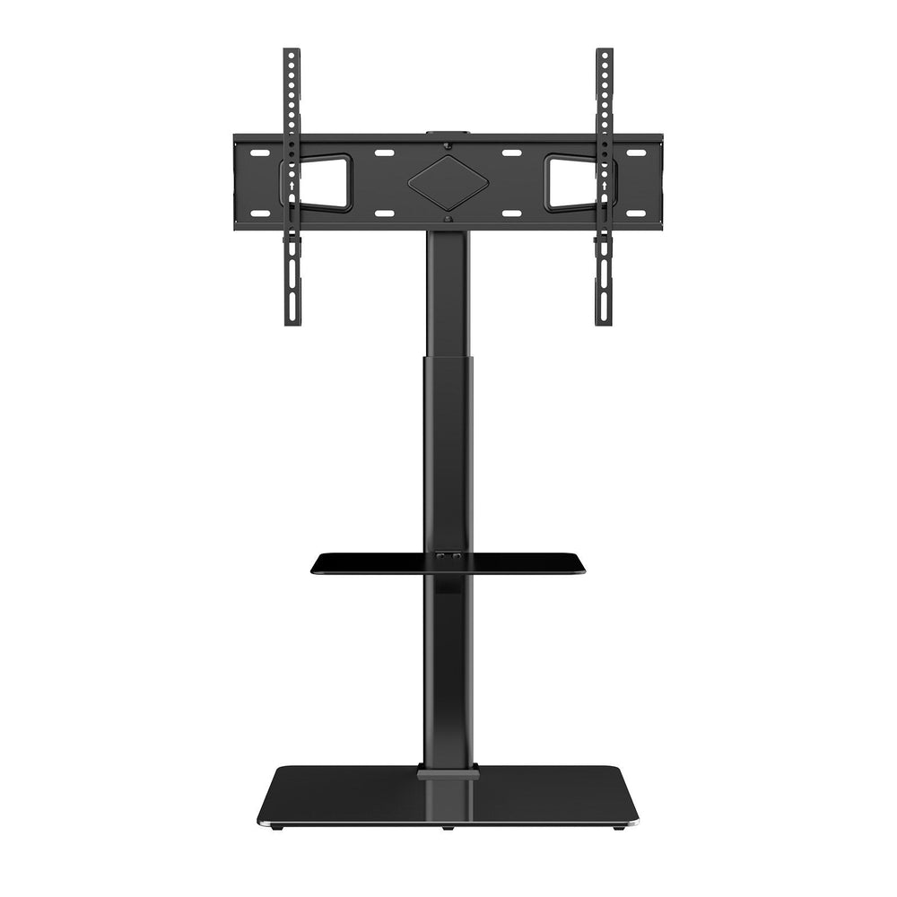 TV Stand Mount, Swivel Tall TV Stand For 32 To 65 Inch TVs, Height Adjustable Portable Floor TV Stand With Tempered Glass Base For Bedroom, Living Room EX-STOCK
