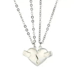 Collar de amor por imán creativo 2 PPC Collar de forma rompecedente Joyas personalizadas para hombres y mujeres para el Día de San Valentín