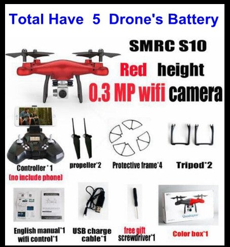 Sales Promotion WiFi 2MP Camera With S10 SMRC FPV Quadcopter Drone Helicopter UAV Micro Remote Control Toy RACER KIT Aircraft EX-STOCK Canada 