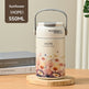 Floral-patterned thermos with 'HOPE' text on a wooden surface