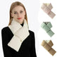 Warm Cross-design Pocket Scarf For Women Winter Outdoor Sports Skiing Cold-proof Down Cotton Plus Velvet Short Scarf - EX-STOCK CANADA