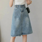 Summer Design Denim Skirt Mid-length Jeans Skirt - EX-STOCK CANADA