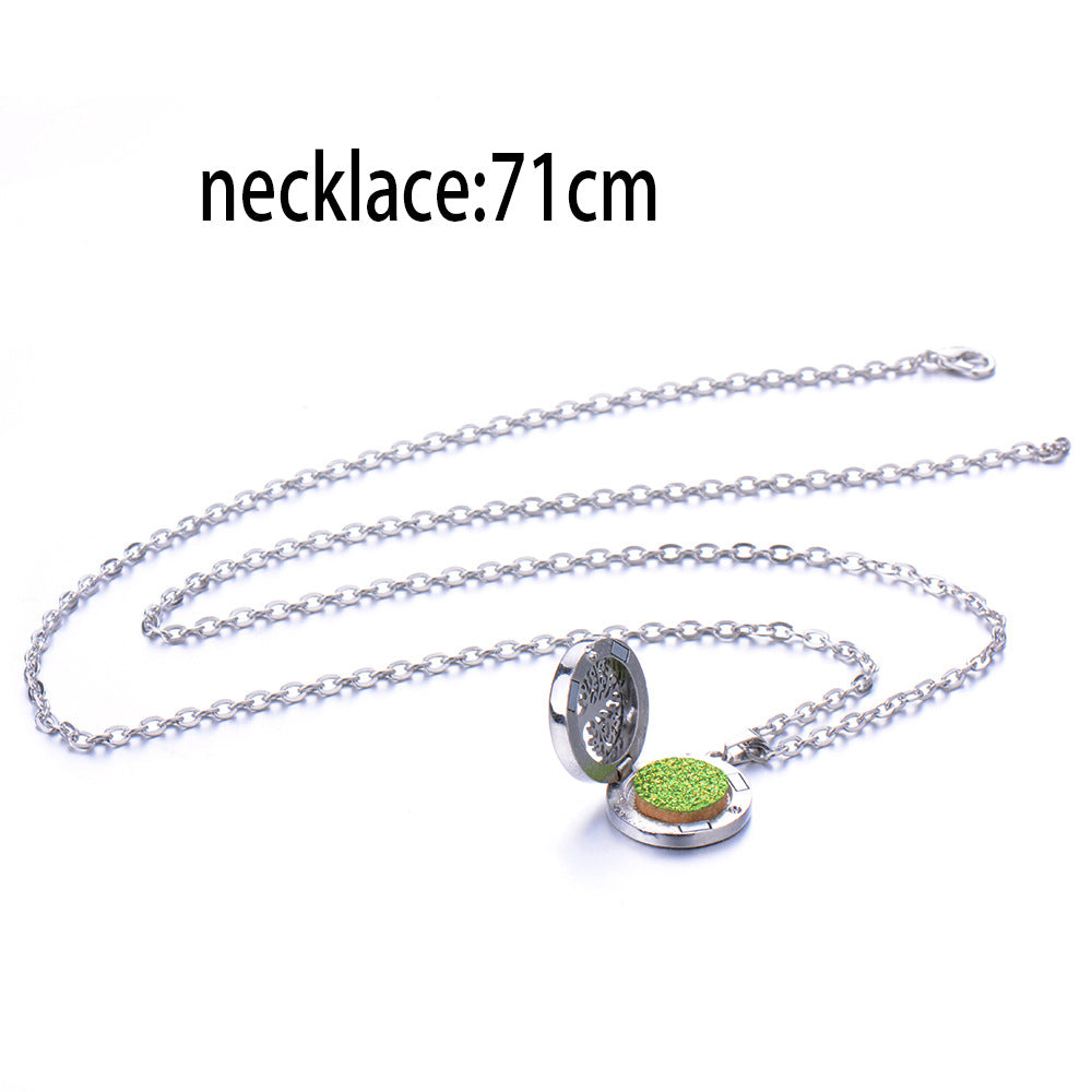 Open Round Hollow Perfume Box Necklace - EX-STOCK Canada