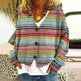 New Christmas Abstract Flowers Printing Sweater Fashion Casual Short Cardigan Coat Womens Clothing - EX-STOCK CANADA