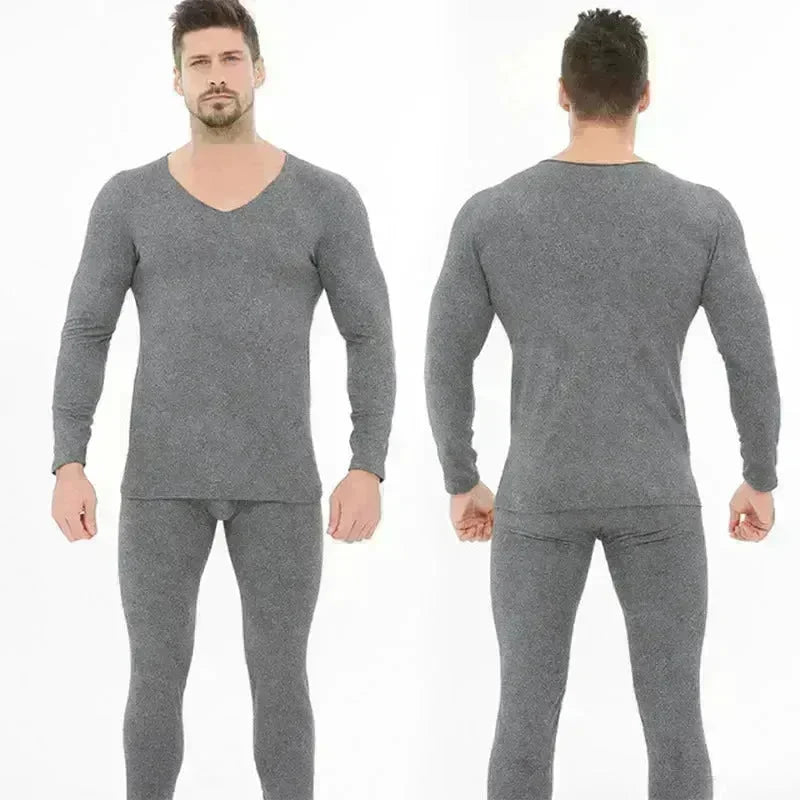 Winter Men's Sleepwear Loungewear Cashmere Long John set - EX-STOCK CANADA
