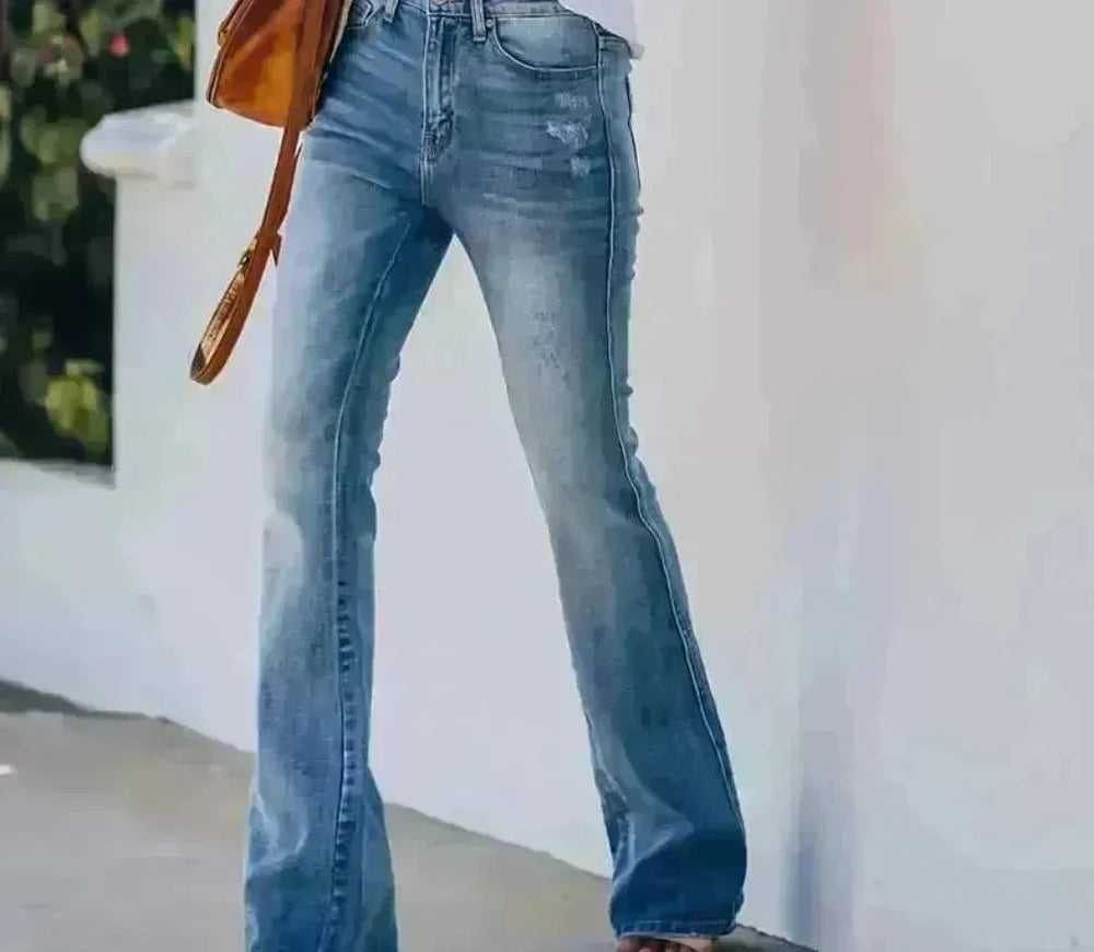High-rise stretch bootcut jeans - EX-STOCK CANADA