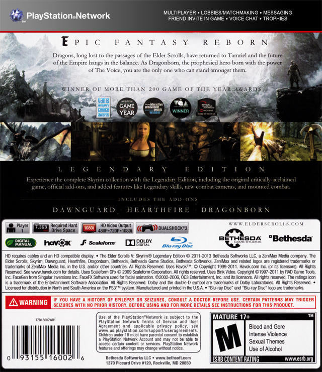 The Elder Scrolls V: Skyrim [Edizione Leggendaria] 