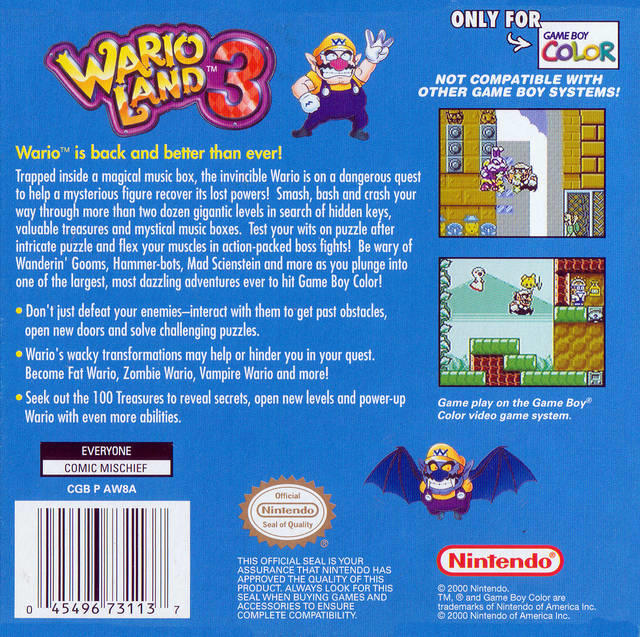 Wario Land 3 (usagé) 