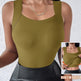 Women's Seamless Thermal Vest – Built-In Bra, Nylon, S–6XL | Multiple Colours