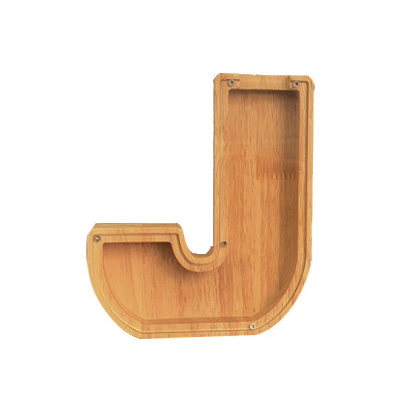 Wooden letter 'J' on a white background