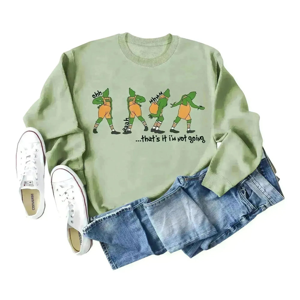 Women's Christmas Printed Long Sleeved  Pullover Sweatshirt - EX-STOCK CANADA