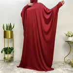 Batwing manga llanura abaya para mujeres arabarab eid jalabiya para mujeres ropa islámica para mujeres