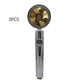 Propeller Driven Shower Head With Stop Button And Cotton Filter Turbocharged High Pressure Handheld Shower Nozzle - EX-STOCK CANADA