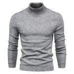 Men's Plain Slim Pullover Polo Sweatshirt Turtleneck Sweater Winter Casual Tops Men - EX-STOCK CANADA