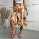 Women's Floral Tiered Midi Skirt Elastic Waist Dressy Casual A-line Flowy Boho Skirts EX-STOCK