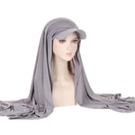 Solid Color Women's Scarf Hat Middle East All-matching Pullover Scarf Muslim Tam-o'-shanter - EX-STOCK Canada