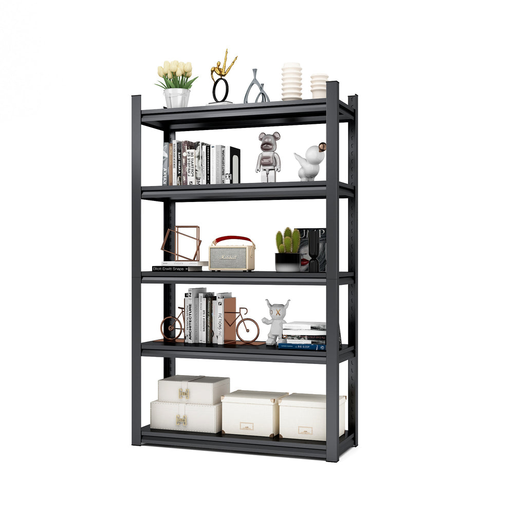 Tier Metal Shelves For Storage Garage Shelving 2000LBS Heavy Duty Storage Shelves Adjustable Garage Shelf Industrial Shelving Unit Storage Utility Rack,Black EX-STOCK