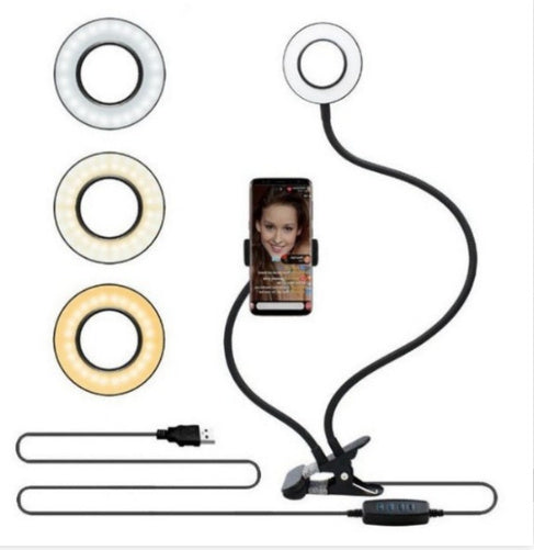 LED Selfie Ring Light for Live Adjustable Makeup Light-8cm Stand EX-STOCK