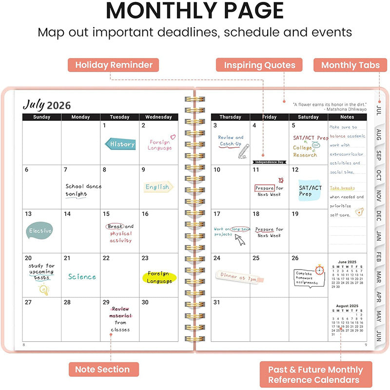 A5 Planner 2026 Coil Notebook 