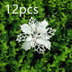 Glitter Artifical Christmas Flowers Christmas Tree Decorations For Home Fake Flowers Xmas Ornaments New Year Decor - EX-STOCK CANADA