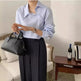 Professional Office Business Long sleeve cotton work shirt for women - EX-STOCK CANADA