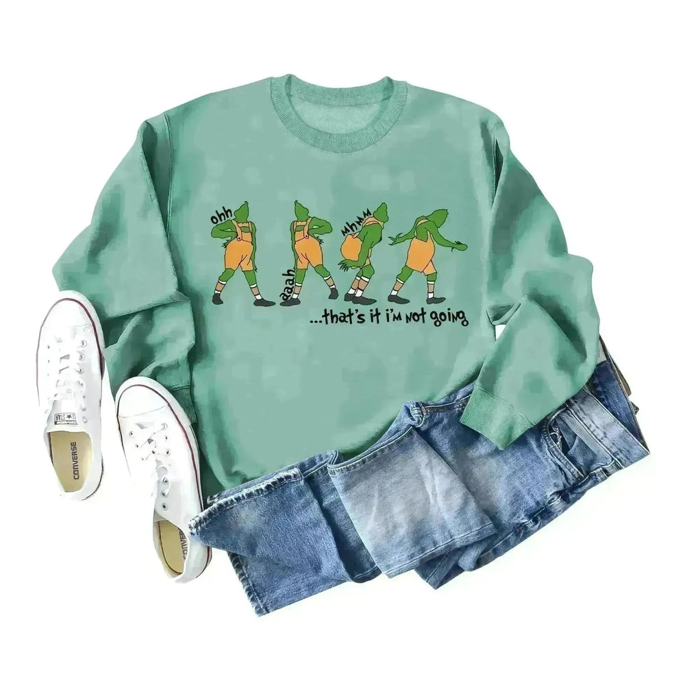 Women's Christmas Printed Long Sleeved  Pullover Sweatshirt - EX-STOCK CANADA