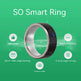 SO Smart Ring with features on a green background