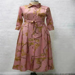 Dubai vestido largo Medio Oriente Autumn Chain estampado Swing Swing Swing