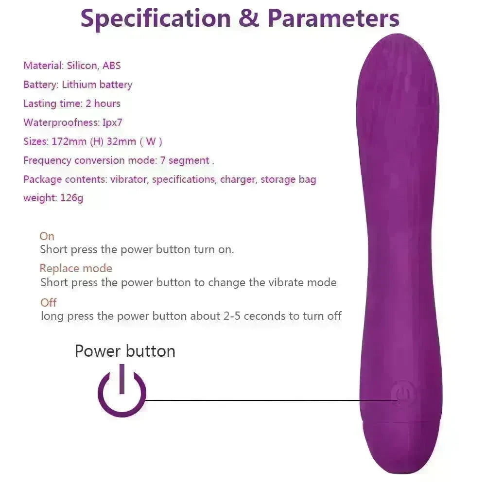 Rechargeable Vibrating Dildo pleasure Toy for Women Masturbating toy for Women - EX-STOCK CANADA