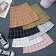 Mini Plaid Pleated High Waist Skirt A- Line Skirt - EX-STOCK CANADA