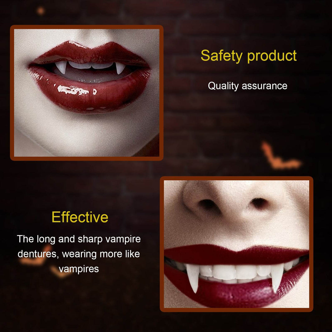 Retractable Vampire Fangs Party Dance Fangs Spoof Teeth Halloween Costume EX-STOCK