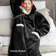 Felpa con Cappuccio Oversize in Pile, Coperta Invernale Calda, Abbigliamento per Casa Donna Uomo, Maglione Oversize con Tasche 