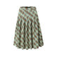 American Retro Low Waist Navel Plaid Pleated Long Skirt Women - EX-STOCK CANADA