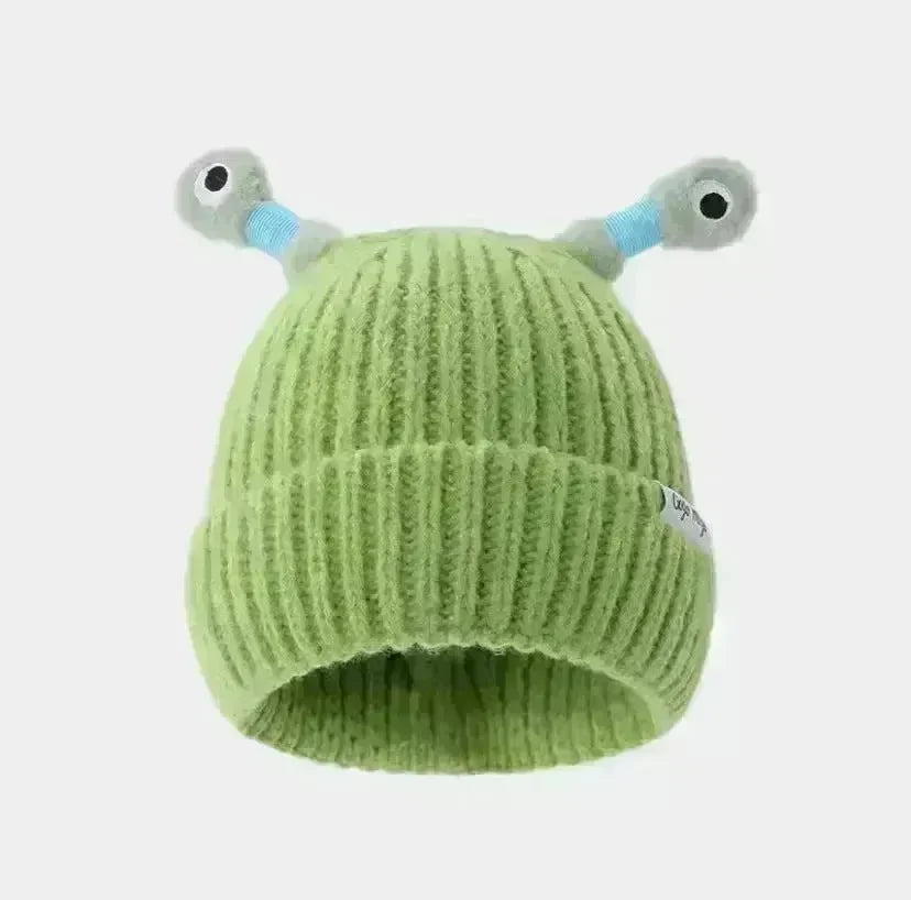 New Cute Luminous Fall Winter Warm Ear Protection Wool Cartoon All-matching Knitted Beanie Hat - EX-STOCK CANADA