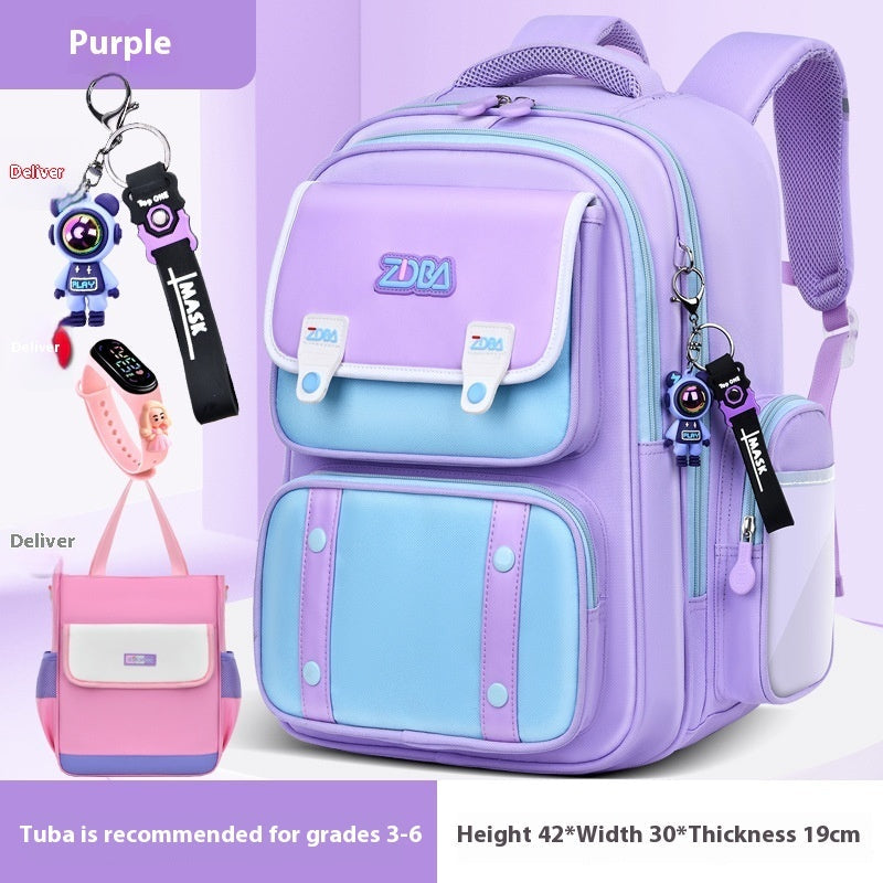 Schoolbag Boy Elementary School Students Three Four To Six Grade EX-STOCK