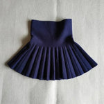Girls Autumn Clothing Knitted Skirt High Waist Pleated Mini Skirt - EX-STOCK CANADA