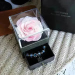Eternal Flower Rose Jewelry Box for Birthday Presents Valentines Day Wedding Gift Box - EX-STOCK CANADA