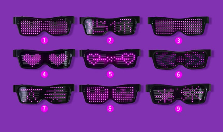 Multicolor Party LED Glasses Dynamic Flashing LED Glasses EX-STOCK Canada 