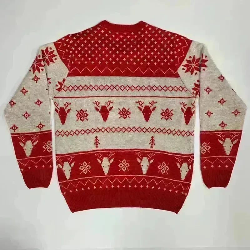 Pullover Crewneck Jacquard Christmas Sweater - EX-STOCK CANADA
