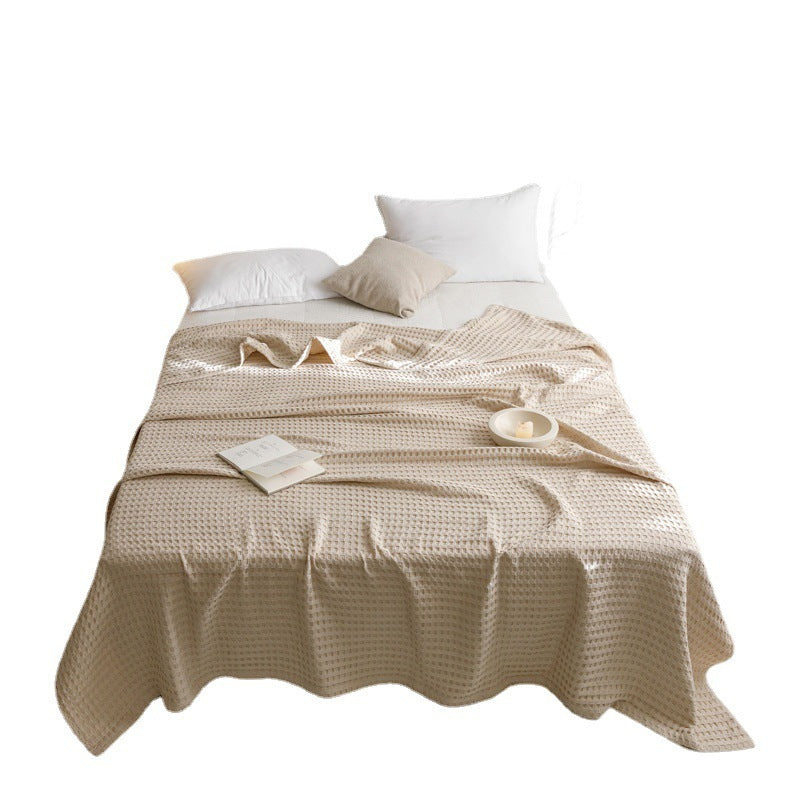 Waffle Cotton Yarn Air Conditioner Summer Cooling Duvet Solid Color Dormitory Comforter EX-STOCK Canada 