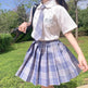 Student Jk Plaid Skirt Preppy Style Mini Pleated  Kilt Skirt - EX-STOCK CANADA