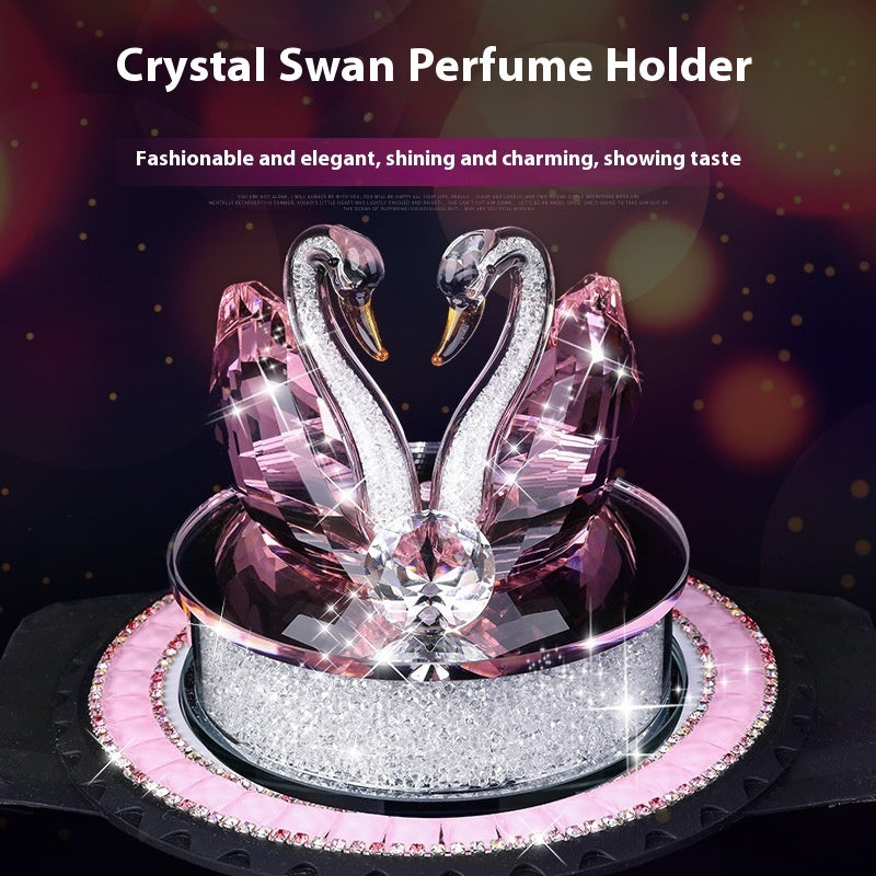 Suministros de decoración para automóvil Adorno Cisne de Cristal Porta perfume - EX-STOCK Canada