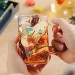 2024 Christmas Gift High Beauty Creative Cup Christmas Snowman Glass Cup High Temperature Resistant