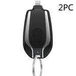 Keychain Power Bank 1500mAh – Portable Emergency Charger for iPhone & USB-C