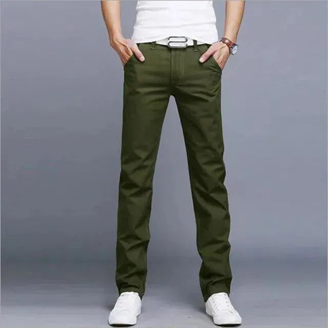Casual Men's Slim Fit Straight Leg Trouser - EX-STOCK CANADA