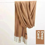Pure Color Warm Keeping Scarf All-match Cashmere Shawl - EX-STOCK CANADA