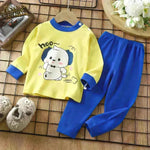Unisex Children's Two piece Sleepwear Cotton Autumn Clothes Long Johns Pajamas for Kids - EX-STOCK CANADA